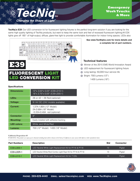 E39 Product Sheet
